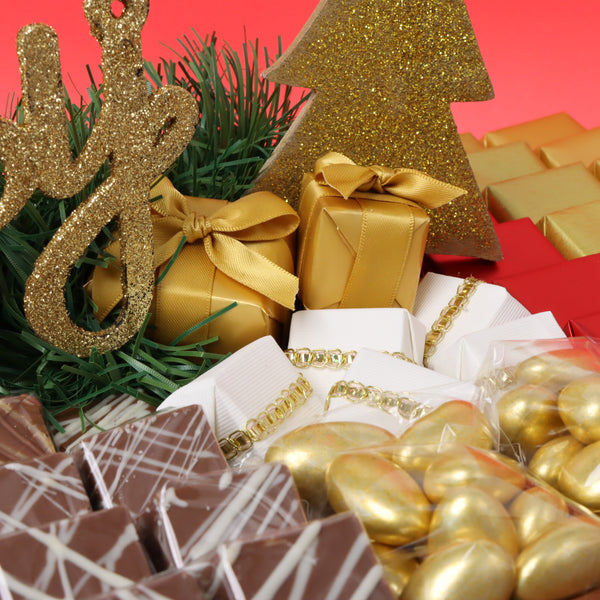 Christmas joy acrylic decorated chocolate medium leather tray