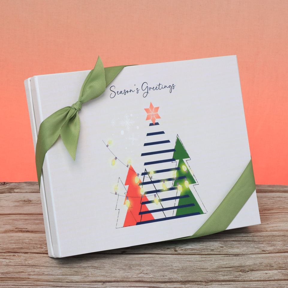 Season's greeting designed premium chocolate 20p hard box