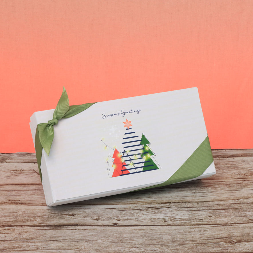 Set of 6 season's greeting designed premium chocolate 8p hard box