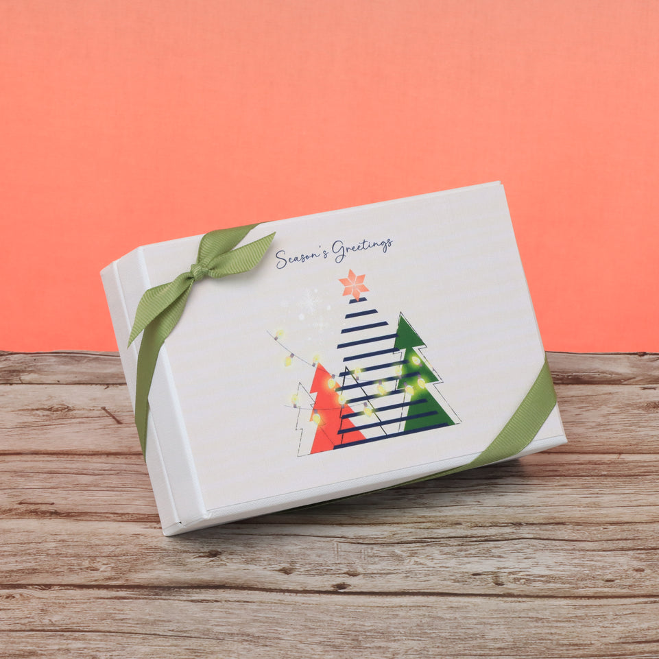 Set of 8 season's greeting designed premium chocolate 6p hard box