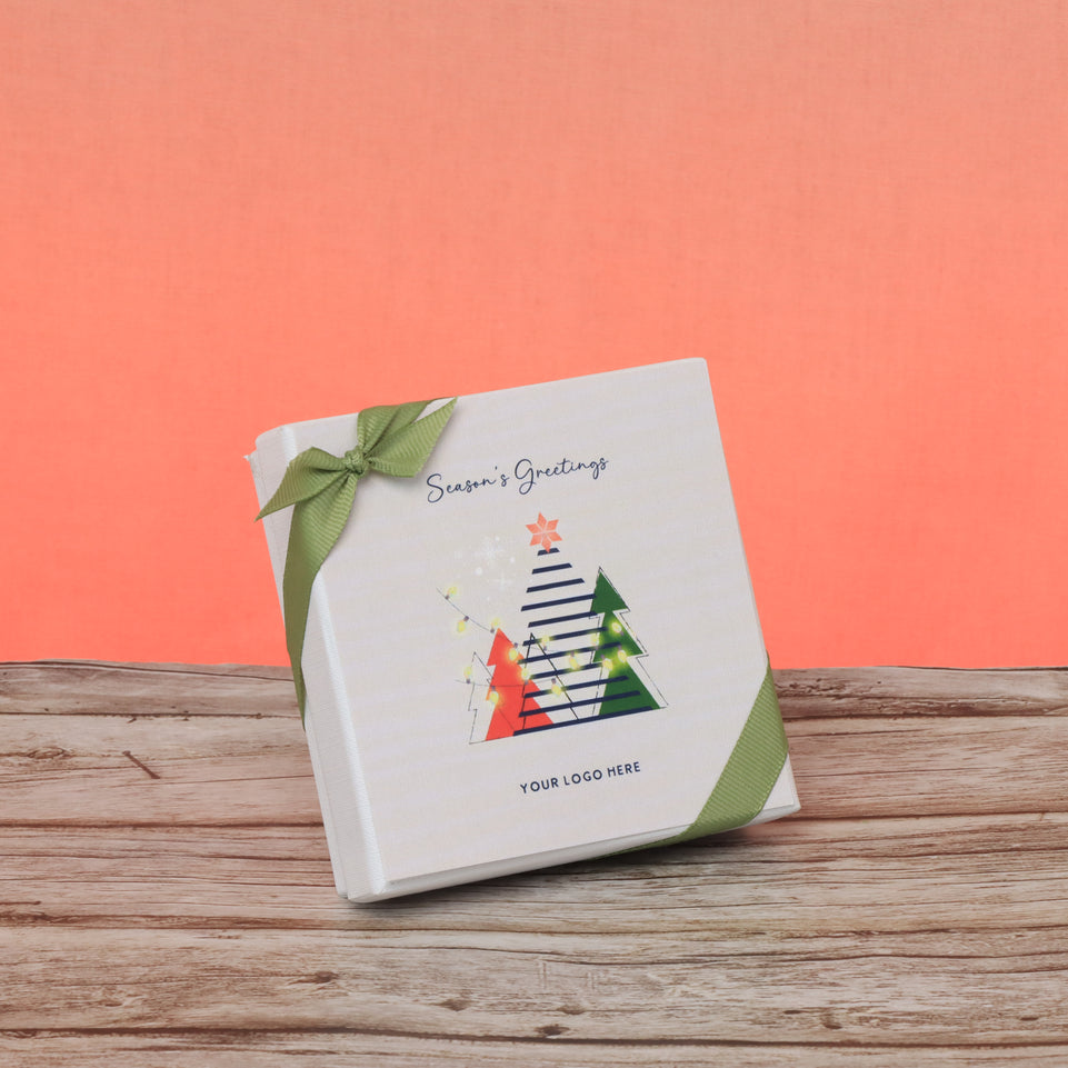 Set of 15 corporate customized season's greetings designed premium chocolate 4p hard box