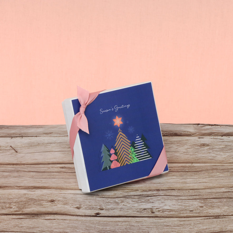 Set of 15 Season's greeting designed premium chocolate 4P hard box