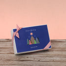 Set of 8 corporate customized season's greetings designed premium chocolate 6p hard box