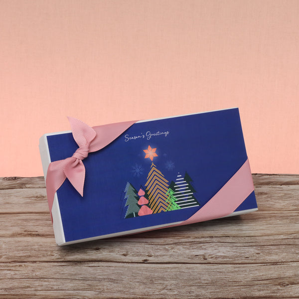 Set of 6 season's greeting designed premium chocolate 8p hard box