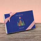 Set of 4 corporate customized season's greetings designed premium chocolate 15p hard box