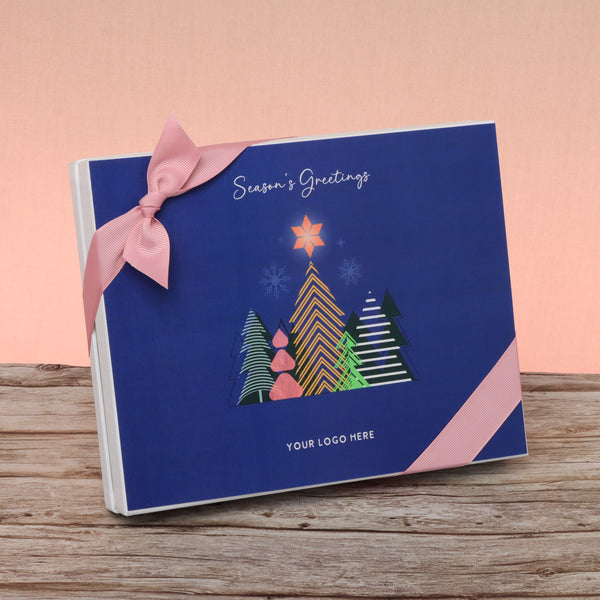 Set of 3 corporate customized season's greetings designed premium chocolate 20p hard box