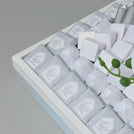 Eid Mubarak Designed flower decorated chocolate large leather tray