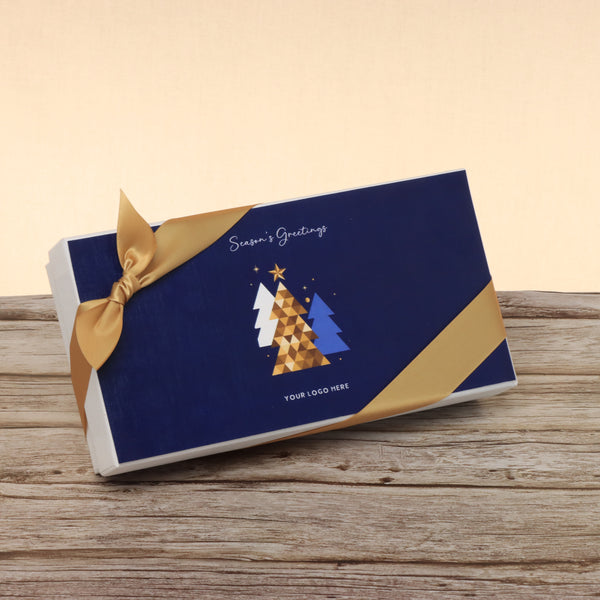 Set of 6 corporate customized season's greetings designed premium chocolate 8p hard box