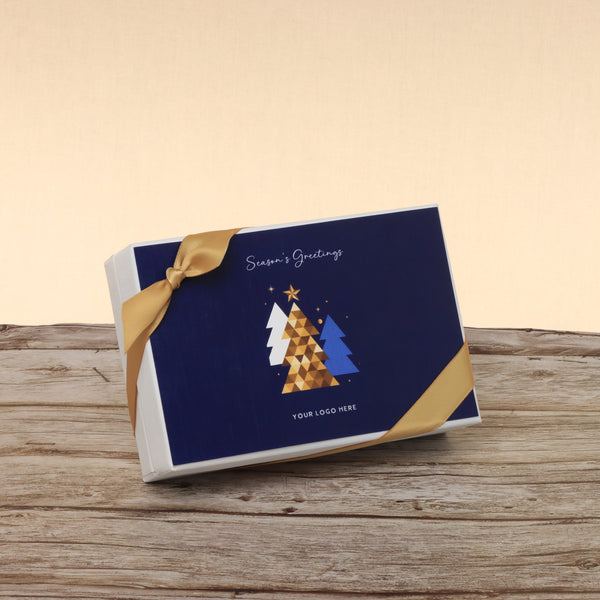 Set of 8 corporate customized season's greetings designed premium chocolate 6p hard box