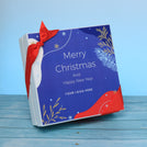 Corporate customized merry christmas designed premium chocolate 2-layer hard box