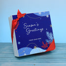 Set of 2 corporate customized season's greetings designed premium chocolate hard box