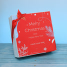 Corporate customized merry christmas designed premium chocolate 2-layer hard box