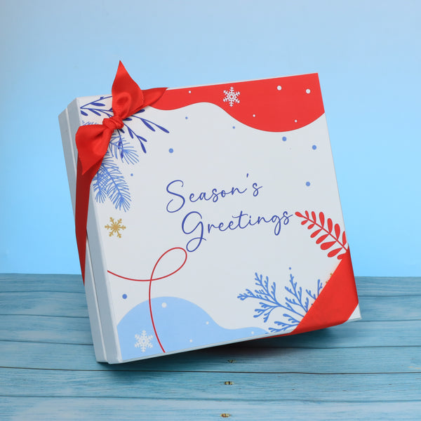 Season's greetings designed premium chocolate hard box