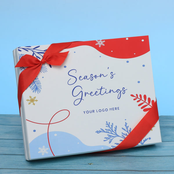 Set of 3 corporate customized season's greetings designed premium chocolate 20p hard box