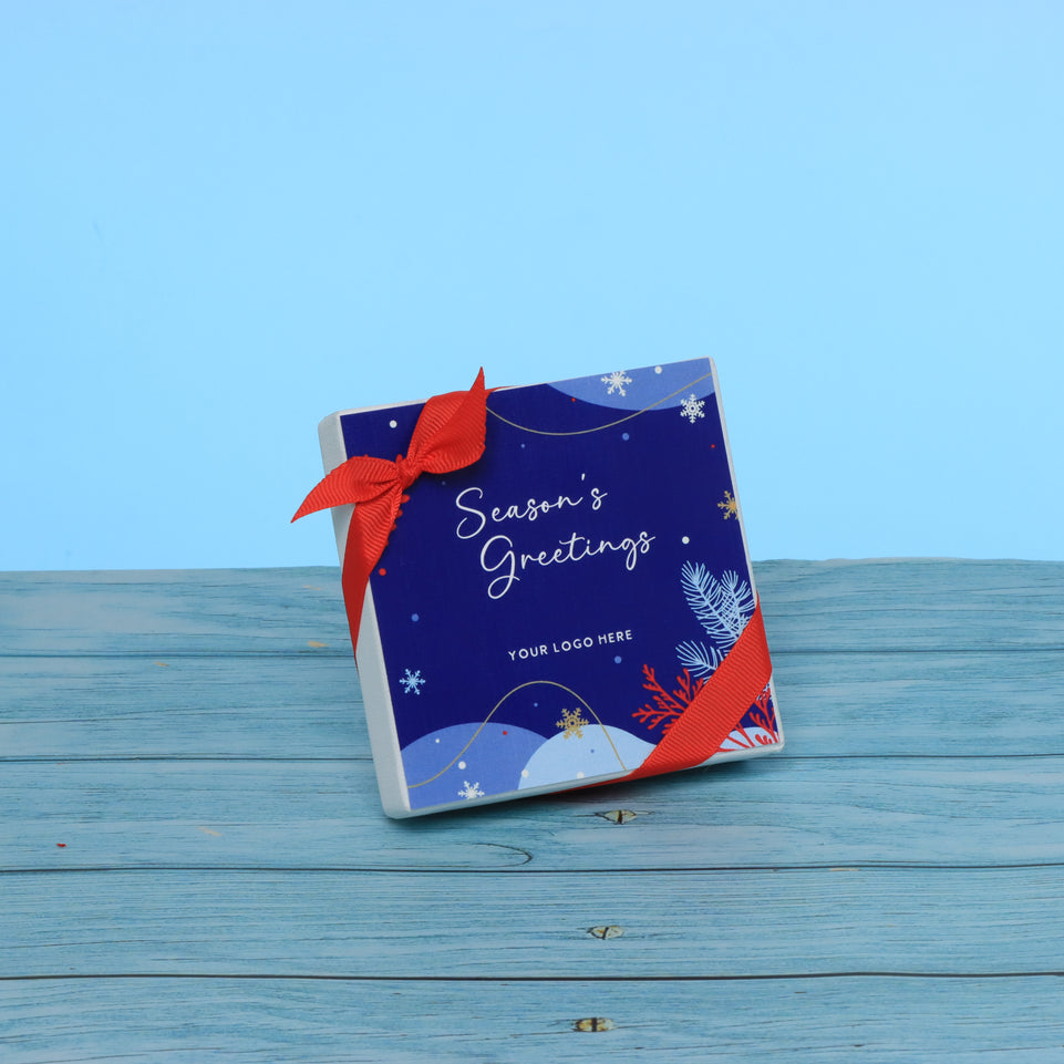 Set of 15 corporate customized season's greetings designed premium chocolate 4p hard box