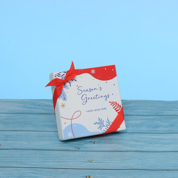 Set of 15 corporate customized season's greetings designed premium chocolate 4p hard box