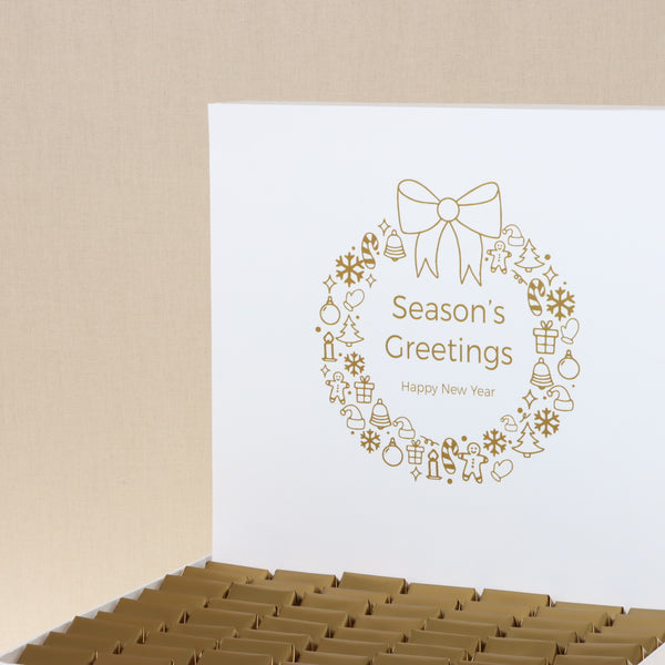 Season's greetings wreath designed premium chocolate extra large hamper