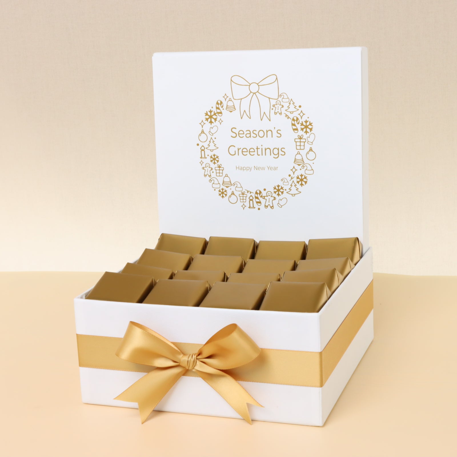 Season's greetings wreath designed premium chocolate medium hamper