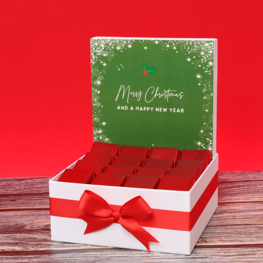 Merry christmas & happy new year designed chocolate medium hamper