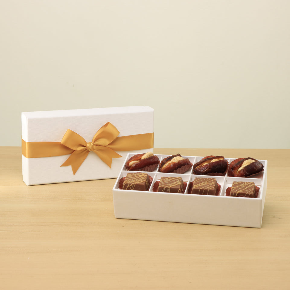 Set of 6 premium chocolate & dates 8P hard box giveaway