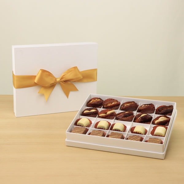 Premium chocolate & nut stuffed dates 20P hard box