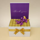 Thank you designed flower decorated premium chocolate extra large hamper