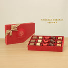 Ramadan Eid Mubarak designed premium chocolate 15P red hard box