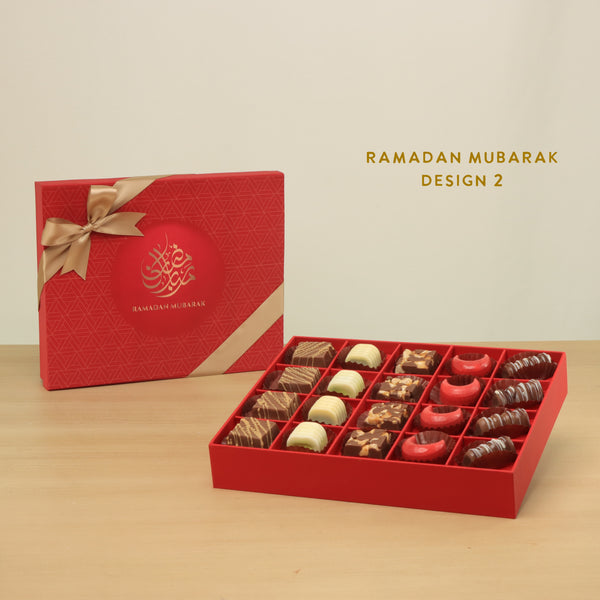 Ramadan Eid Mubarak designed premium chocolate 20P hard box