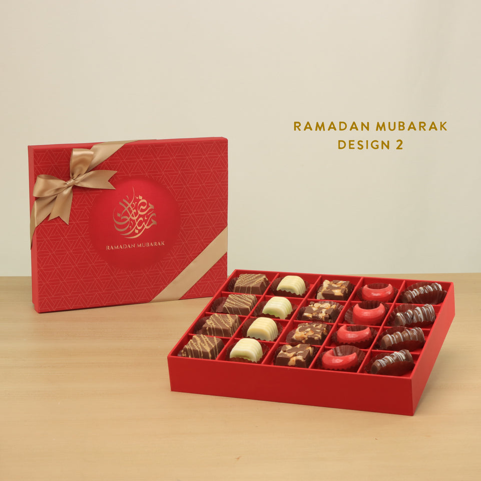 Ramadan Eid Mubarak designed premium chocolate 20P hard box