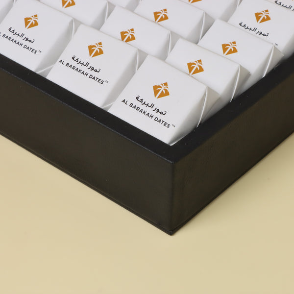 Corporate branded premium chocolate large leather tray