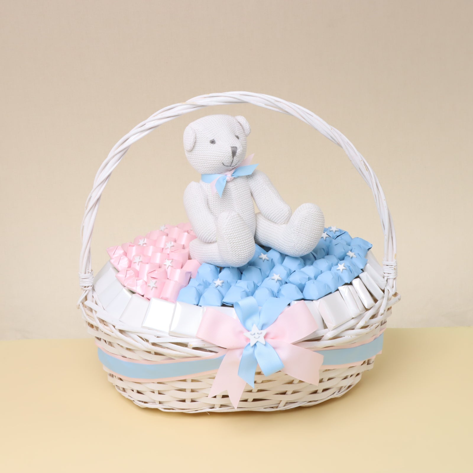 Baby twin designed chocolate extra large basket