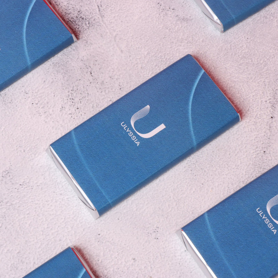 Set of 10 corporate branded plain milk loose chocolate bar