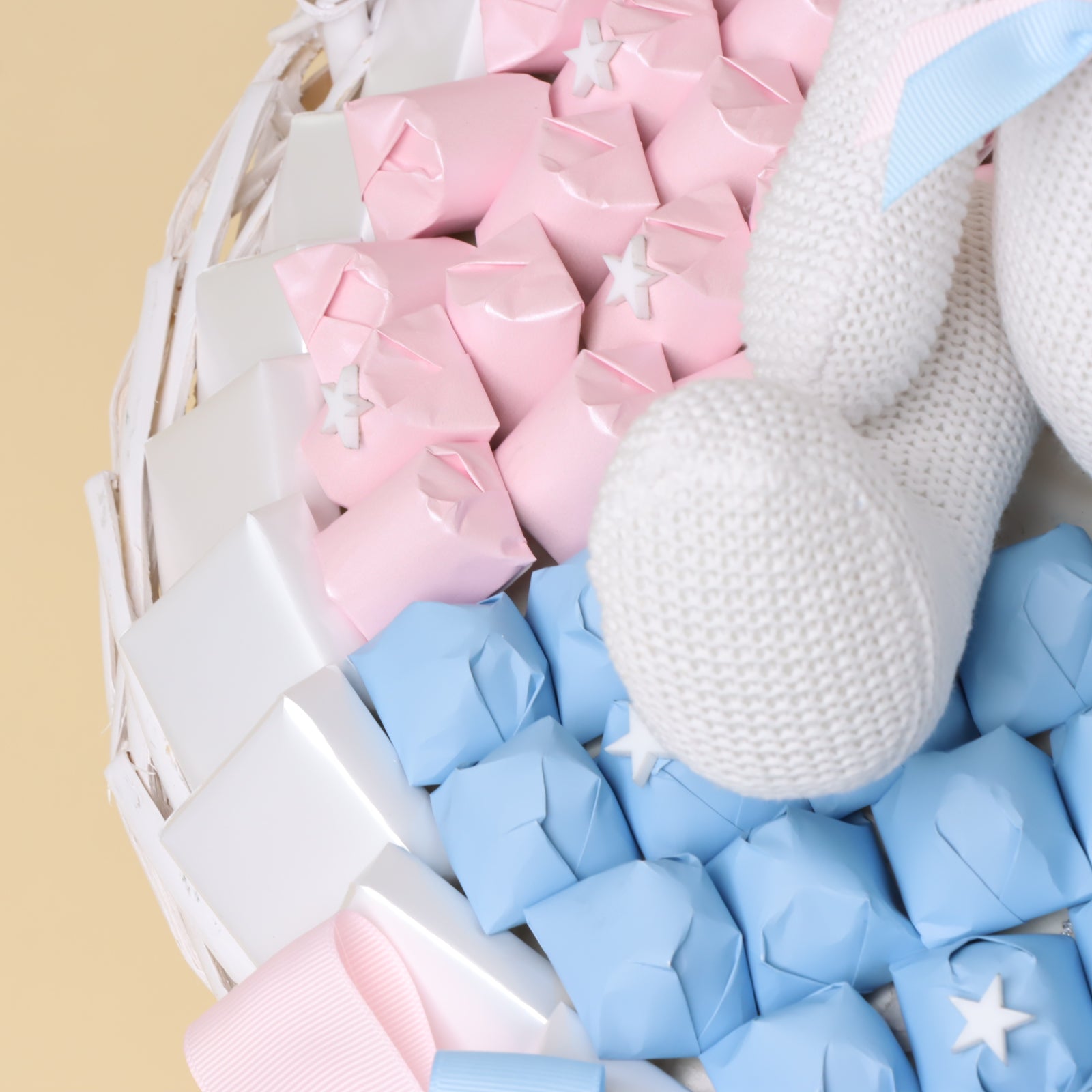 Baby twin designed chocolate extra large basket