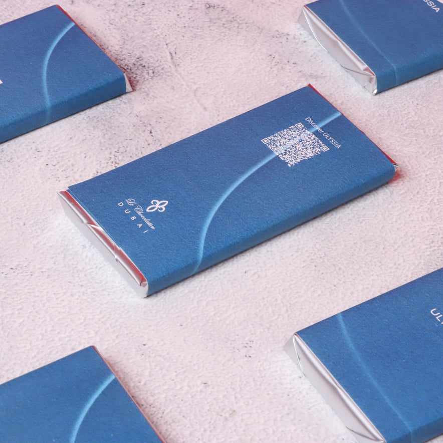 Set of 10 corporate branded plain milk loose chocolate bar