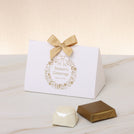 Set of 20 Season's greetings wreath designed premium chocolate triangle box giveaway