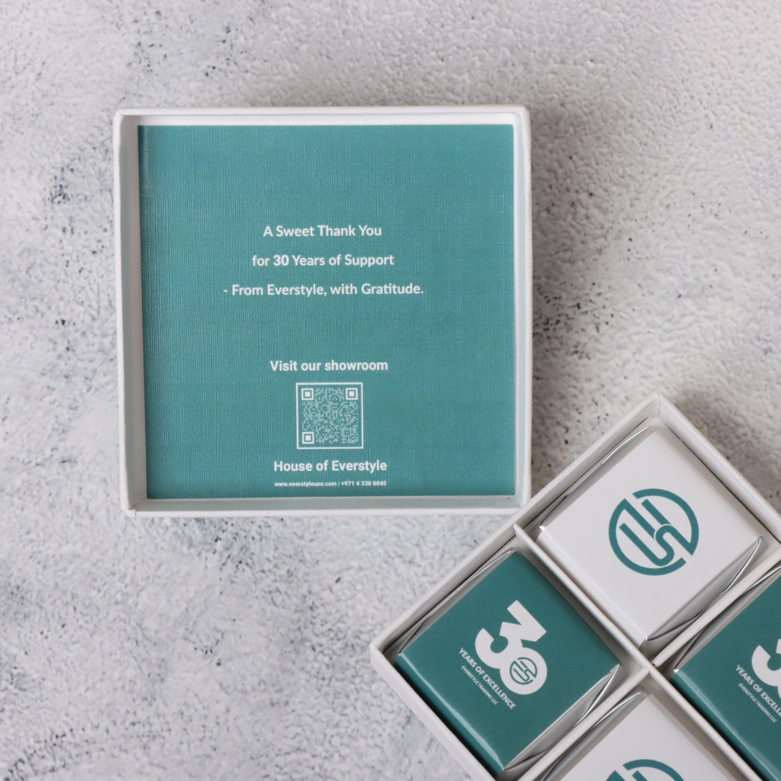 Set of 15 Corporate branded premium chocolate 4P hard box