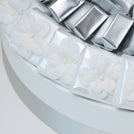 Bridal leather round gift tray