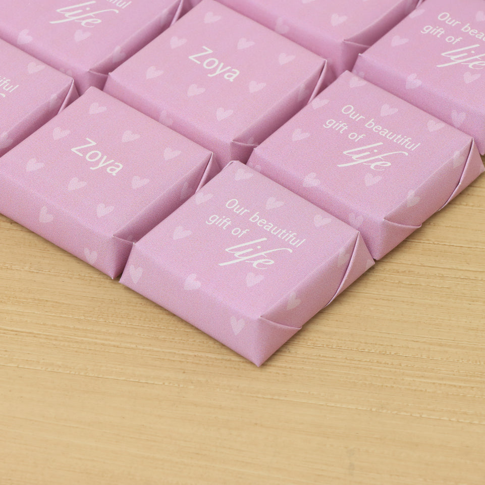 Baby girl personalized premium chocolate