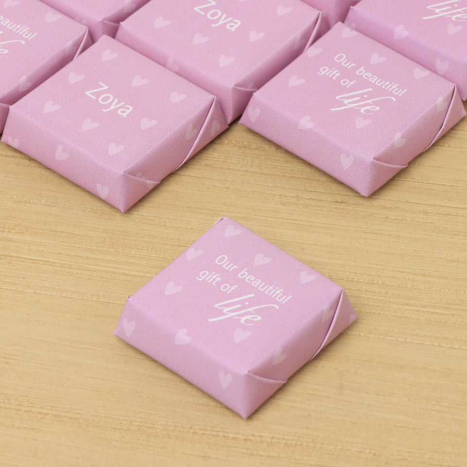 Baby girl personalized premium chocolate