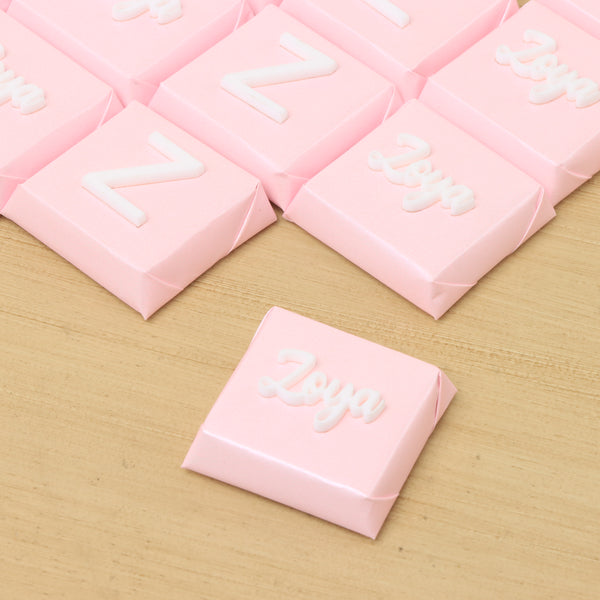 Baby girl personalized acrylic name decorated premium chocolate