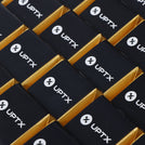 Corporate customized premium chocolate medium leather tray with customized acrylic backdrop