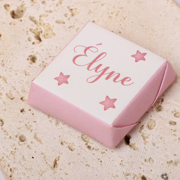 Baby girl star design personalized chocolate