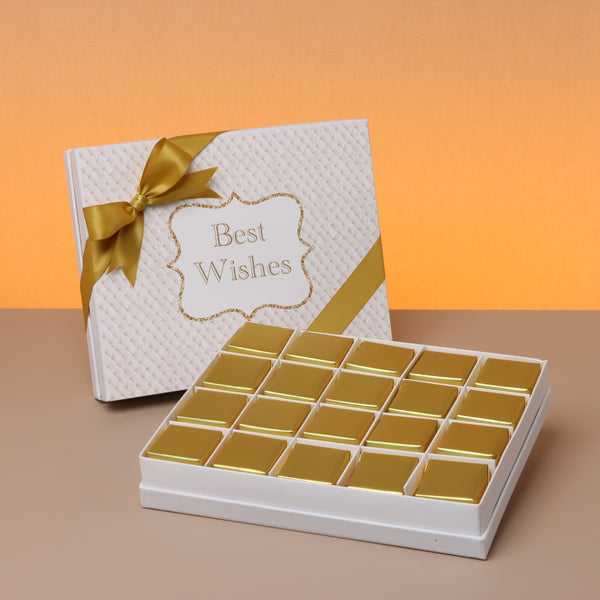 Best wishes neutral 20p chocolate hard box