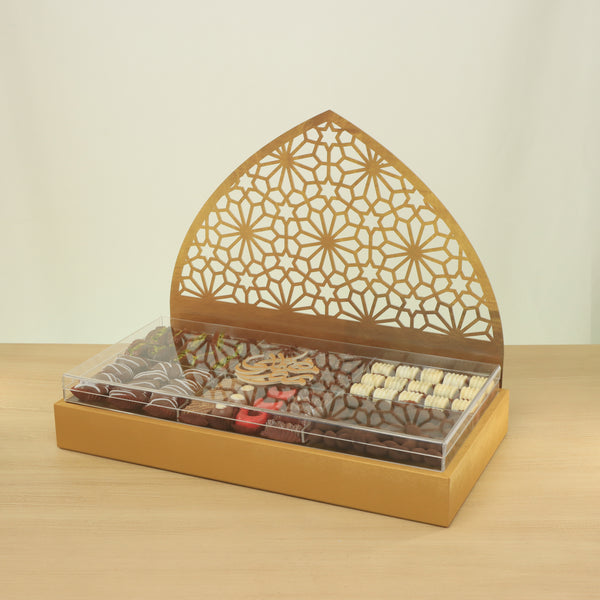 Ramadan Mubarak designed premium chocolate & sweets medium tray