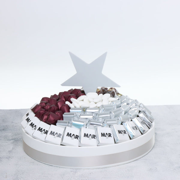 Corporate customized premium chocolate leather round leather tray