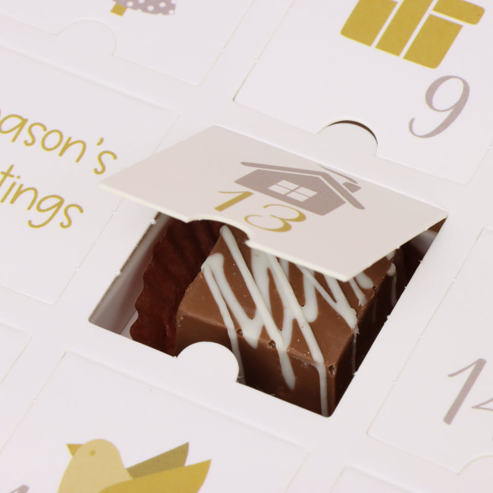 Christmas advent calendar chocolate box