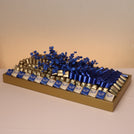 Decorated leather gift tray large