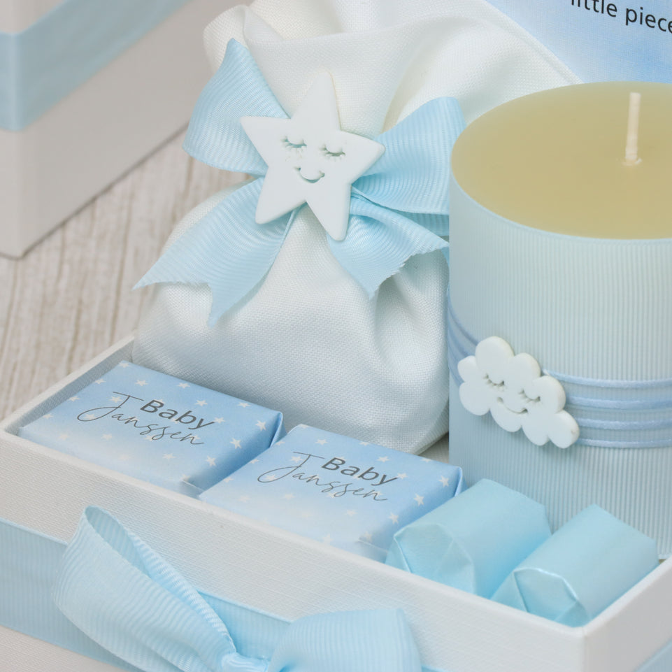 Baby boy cloud designed premium chocolate small hamper