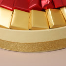 Christmas decorated premium chocolate round leather tray