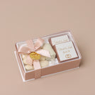 Set of 20 Bridal chocolate and almond dragees view top hard box giveaway
